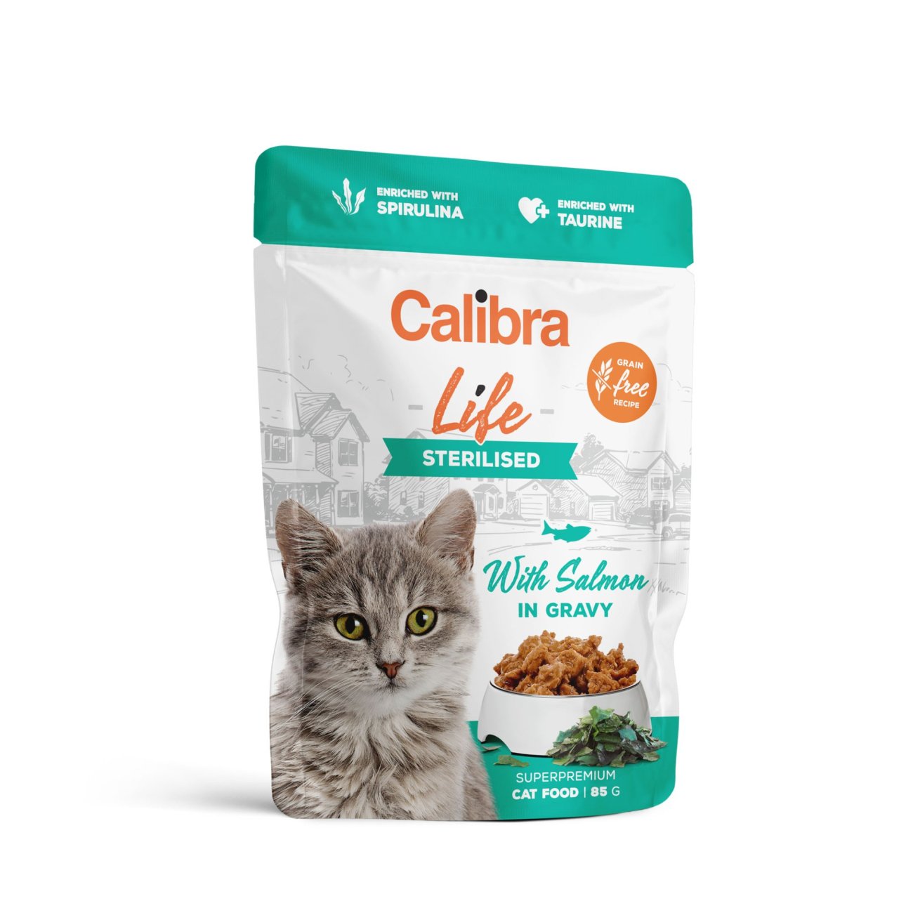 Calibra Cat Life pouch Sterilised Salmon in gravy 85g