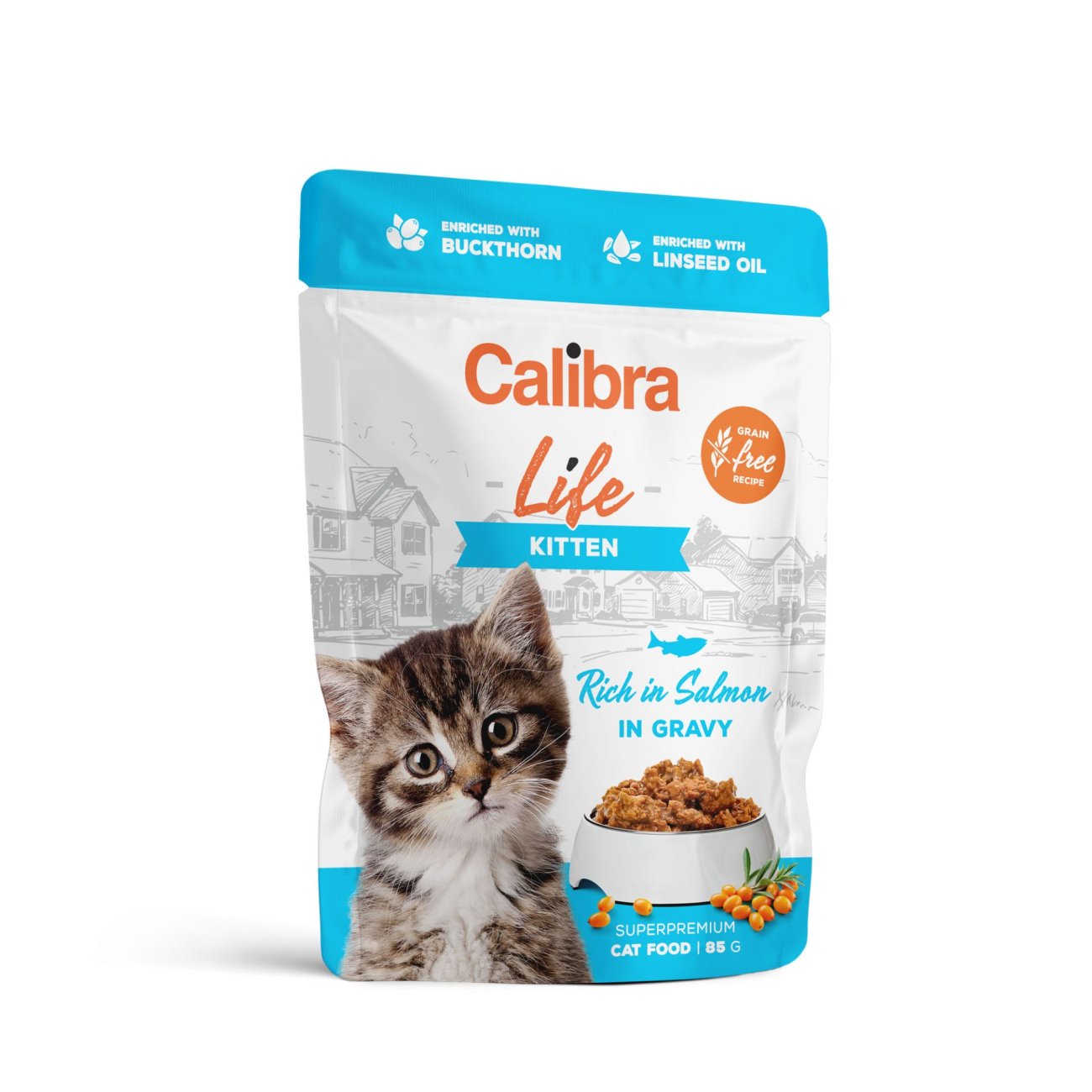 Calibra Cat Life pouch Kitten Salmon in gravy 85g