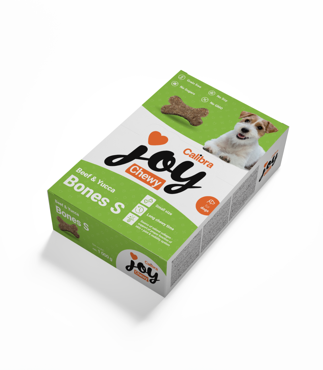 Calibra Joy Dog Chewy Beef & Yucca Bones S 1000g